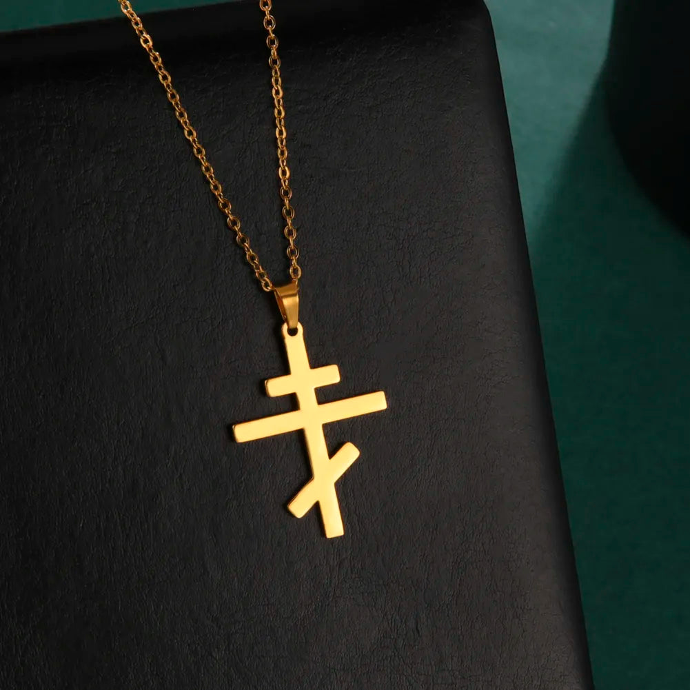 gold cross necklace